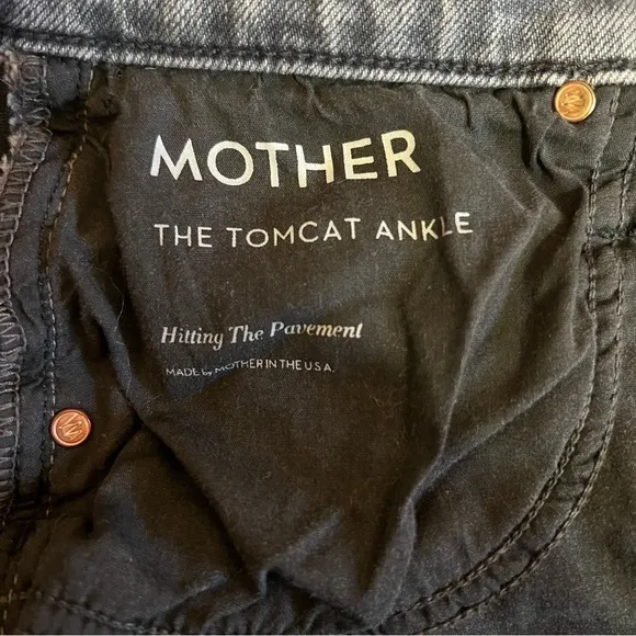 Mother Superior The Tomcat Ankle Jeans Hitting The Pavement Straight Leg Size 24