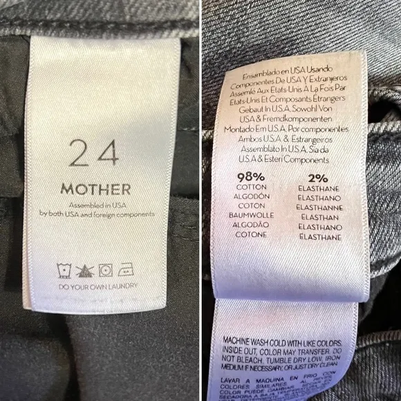 Mother Superior The Tomcat Ankle Jeans Hitting The Pavement Straight Leg Size 24