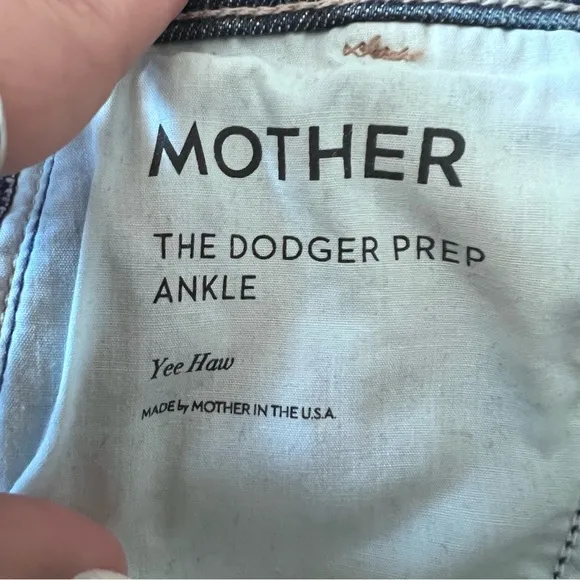 MOTHER The Dodger Prep Wide Leg Ankle Yee Haw Jeans 27