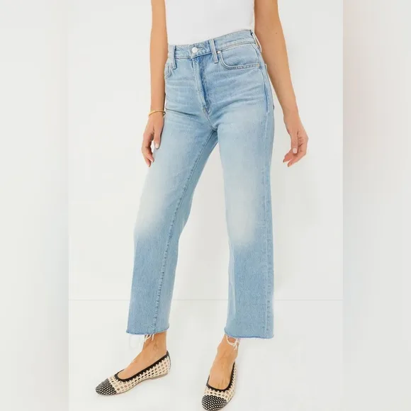 MOTHER The Rambler Zip Ankle Fray Jeans