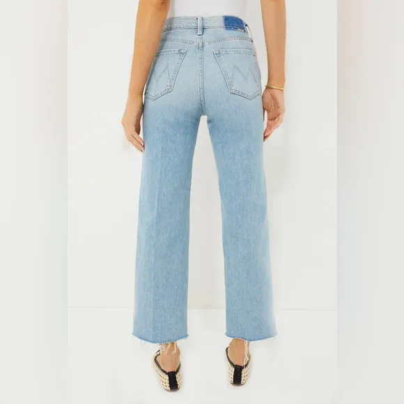 MOTHER The Rambler Zip Ankle Fray Jeans
