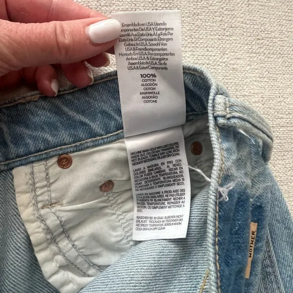 MOTHER The Rambler Zip Ankle Fray Jeans
