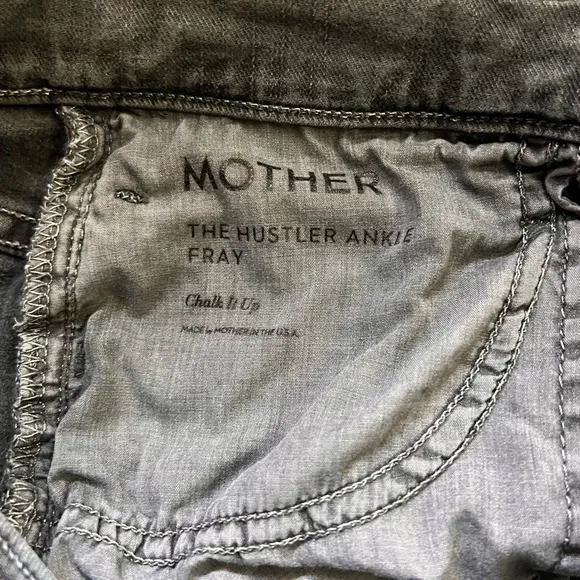 MOTHER Women’s The Hustler Ankle Fray - Chalk it up- size 26