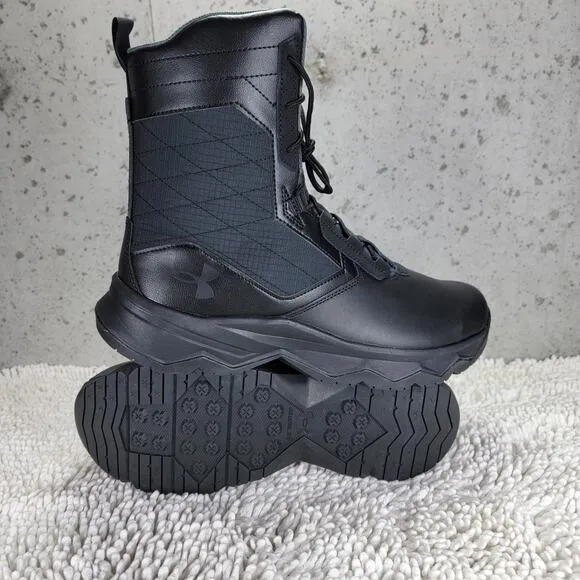 MSRP $135 Under Armour Men's 8&quot; Stellar G2 Tactical Boots Sz 12.5 Triple Black