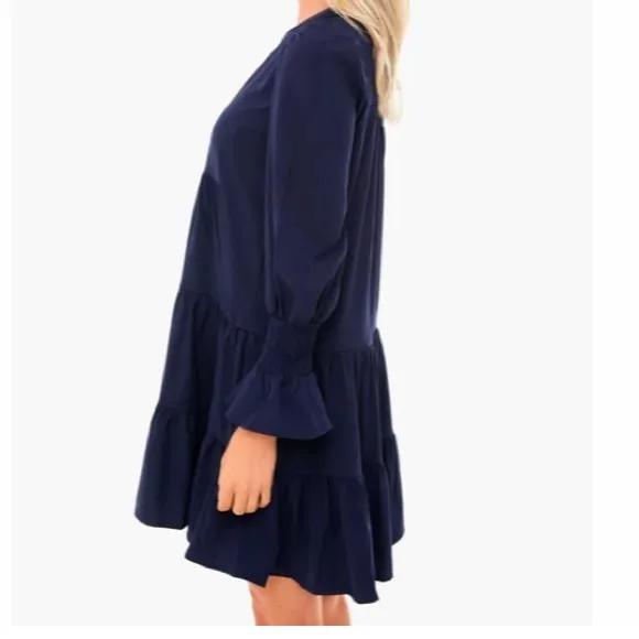 Navy Crepe Kenzo DressPOMANDER PLACE