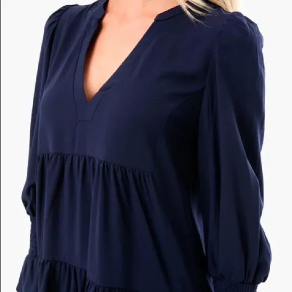 Navy Crepe Kenzo DressPOMANDER PLACE