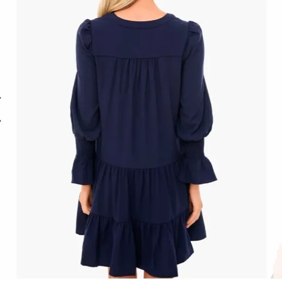 Navy Crepe Kenzo DressPOMANDER PLACE
