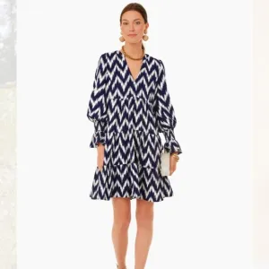 Navy Ikat Kenzo DressPOMANDER PLACE