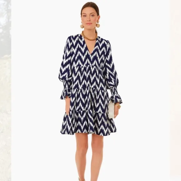 Navy Ikat Kenzo DressPOMANDER PLACE