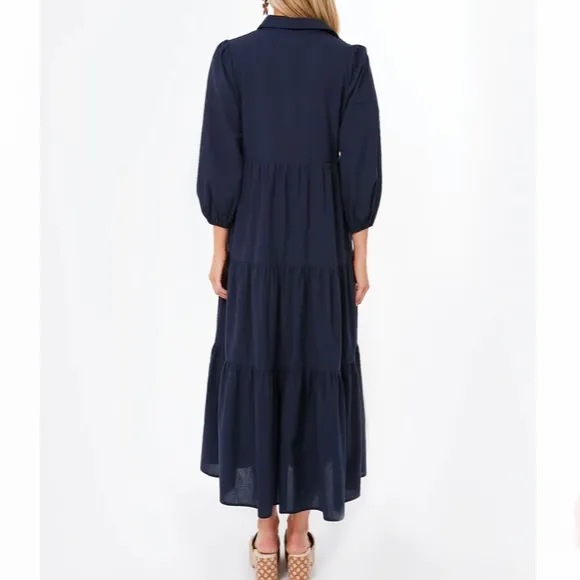 Navy Mabel Maxi DressPOMANDER PLACE