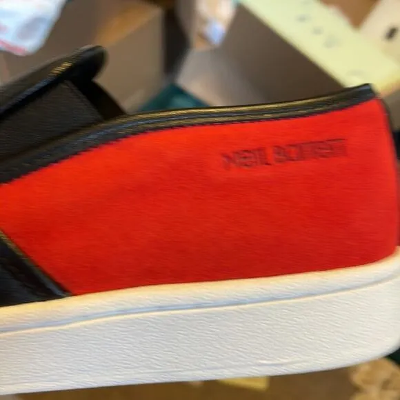 Neil Barrett black leather slip on Sneakers