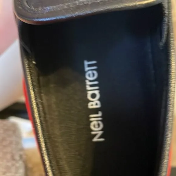 Neil Barrett black leather slip on Sneakers