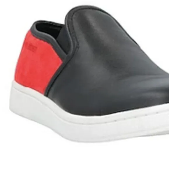 Neil Barrett black leather slip on Sneakers