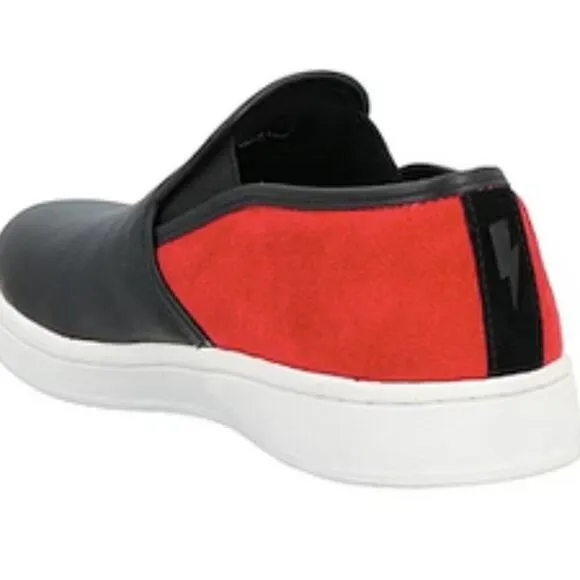 Neil Barrett black leather slip on Sneakers