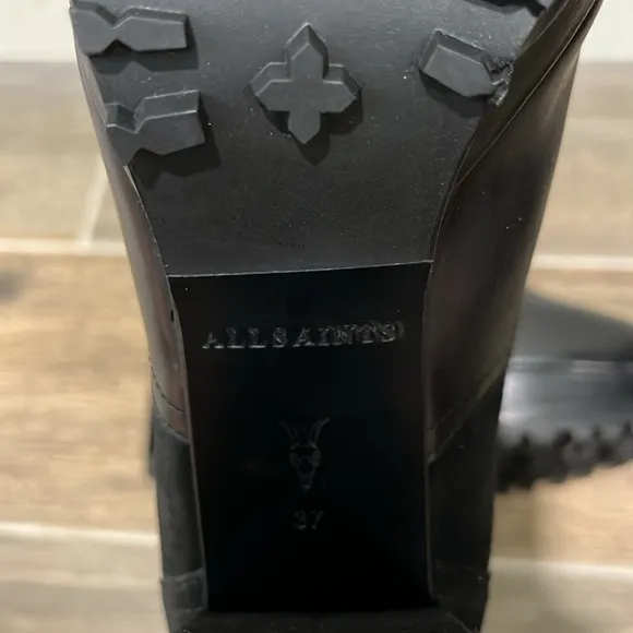 NEW All Saints Sahara Black Booties Size 37 / 7