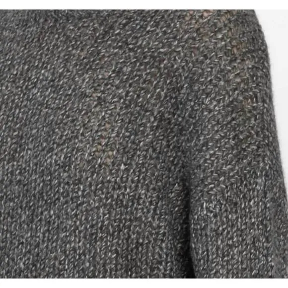 NEW AUTUMN CASHMERE open gauge crew in graphite