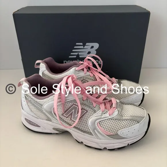 New Balance 530 Sneakers White Mid Century Pink 7