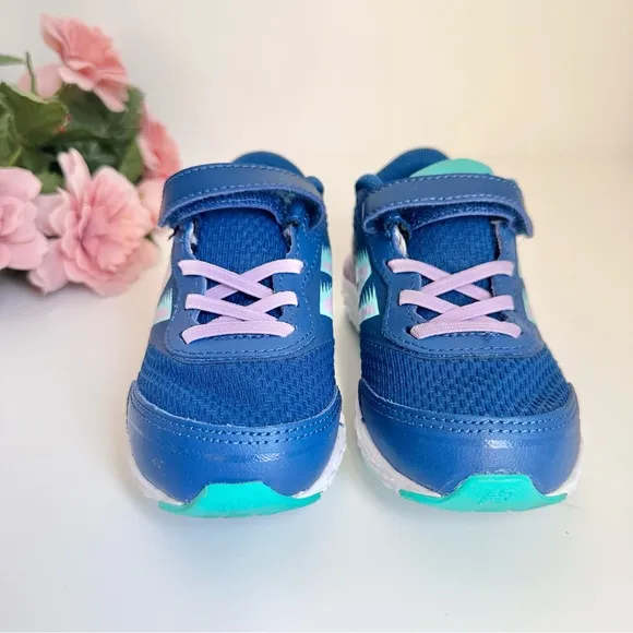 New Balance 680 V6 Bungee Captain Blue/Violet Toddler Girl Sneakers