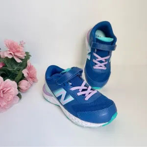 New Balance 680 V6 Bungee Captain Blue/Violet Toddler Girl Sneakers