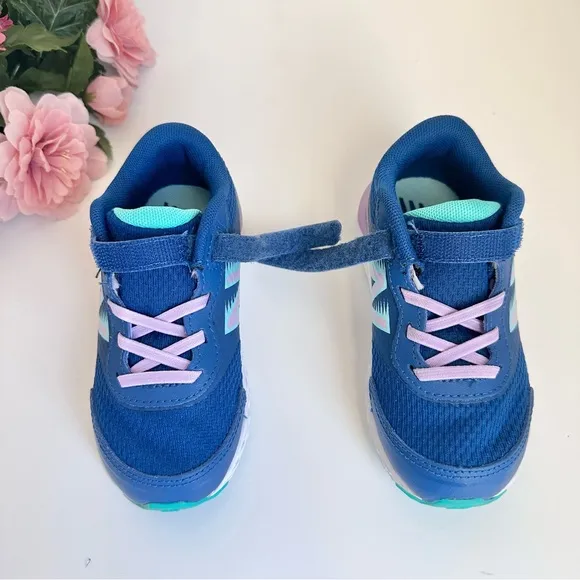 New Balance 680 V6 Bungee Captain Blue/Violet Toddler Girl Sneakers