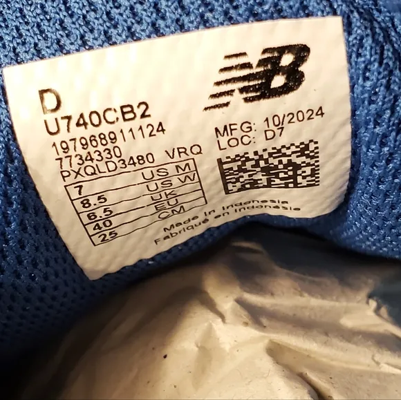 New Balance 740v2 Benson Tech Blue Orange Sneakers Lace Up Women's 8.5 Men's 7