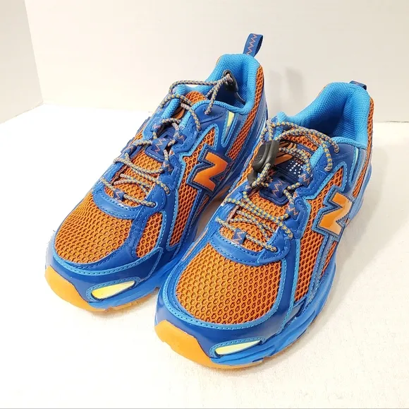 New Balance 740v2 Benson Tech Blue Orange Sneakers Lace Up Women's 8.5 Men's 7