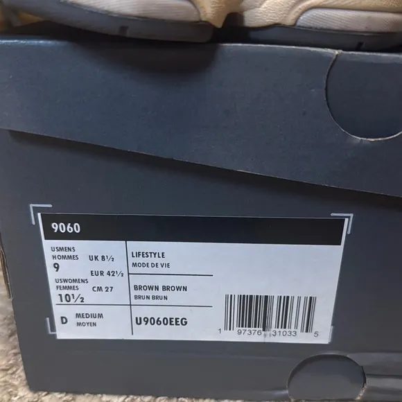 New Balance Gray and Cream Sneakers