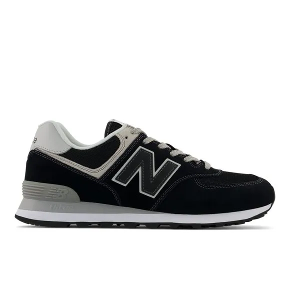 NEW BALANCE MEN'S 574 V2 EVERGREEN SNEAKER, BLACK/BLACK, 8