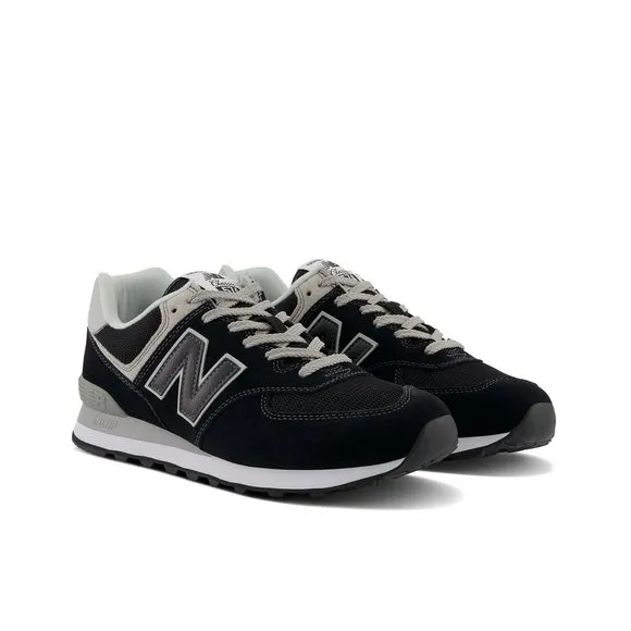 NEW BALANCE MEN'S 574 V2 EVERGREEN SNEAKER, BLACK/BLACK, 8