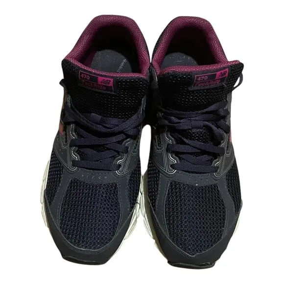 New balance women's 470 tech ride sneakers navy purple size 8