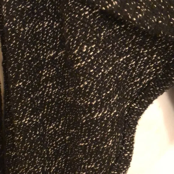 New Black   White Drape Front Cardigan Jacket