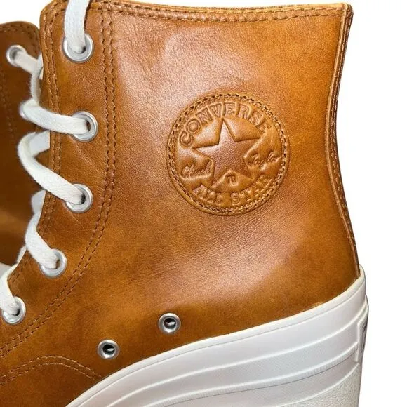 New Converse Chuck 70 De Luxe Heel Leather Hi Platform Boots A12866C Size 6.5