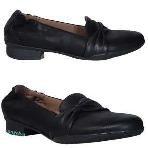 New Dansko karen burnished nubuck bow belted casual career slip on loafers black