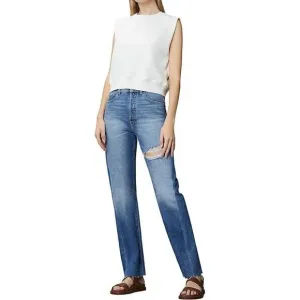 NEW DL1961 - WOMEN'S emilie straight jean in bedford blue raw