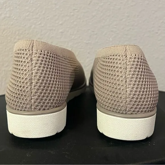 NEW EILEEN FISHER Heaven Wedge Flat Beige Slip On Mesh Knit Stretch Pointed 10