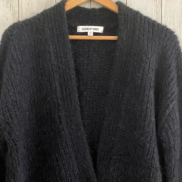 New ELIZABETH AND JAMES Wool chunky-knit cardigan