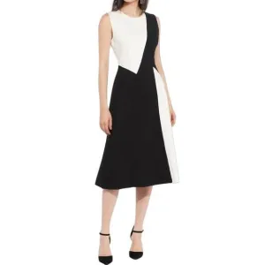NEW EVA FRANCO zen dress in black and white