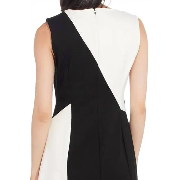 NEW EVA FRANCO zen dress in black and white