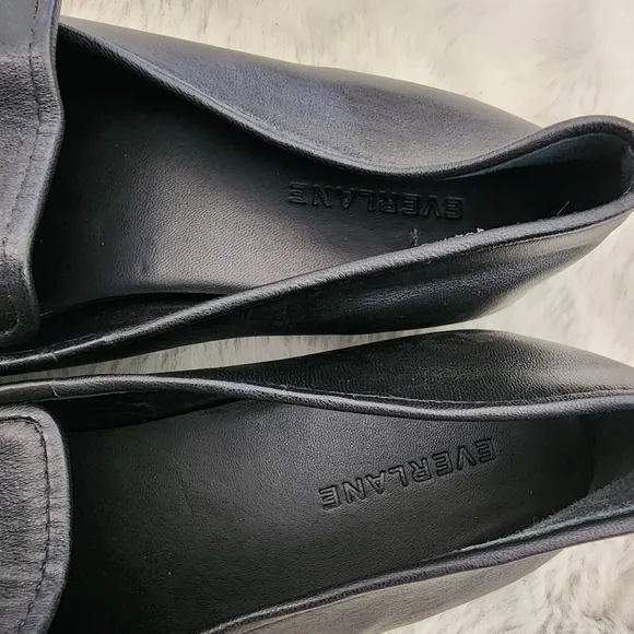 NEW Everlane The Day Square Toe Elegant Black Leather Loafers