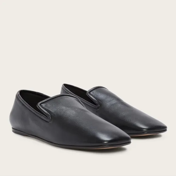 NEW Everlane The Day Square Toe Elegant Black Leather Loafers