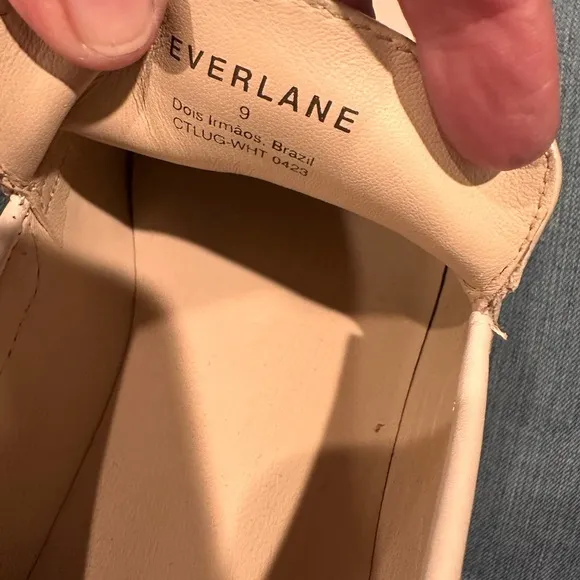 NEW Everlane The Lug Loafer Parchment/ivory size 9