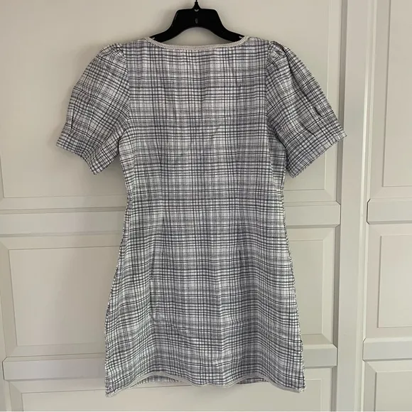 New! Free People Juni B tweed plaid pearl Mini Dress nwot 20977