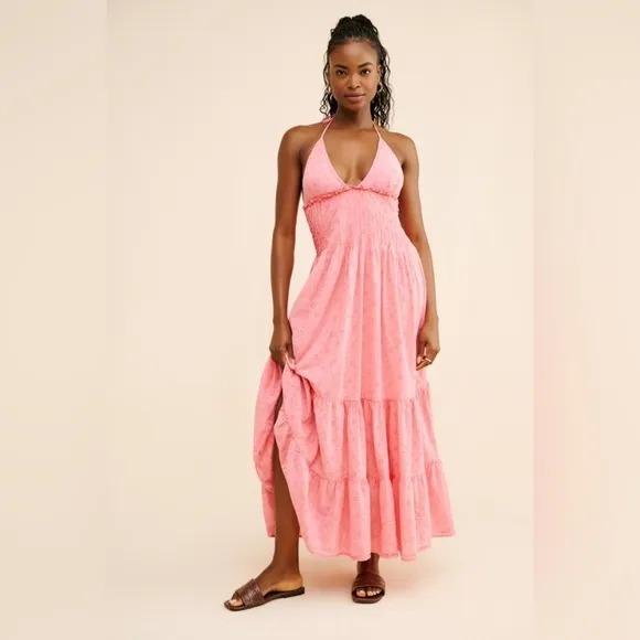 New Free People Pintuck Paradise Maxi Dress