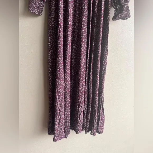NEW Free People Women's Love Story Maxi Dress, Raisin Combo, Purple, Floral, M