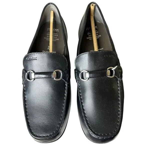 NEW Geox Boys' Penny Loafers Black Size 41C EU / 7C US (Big Kid)