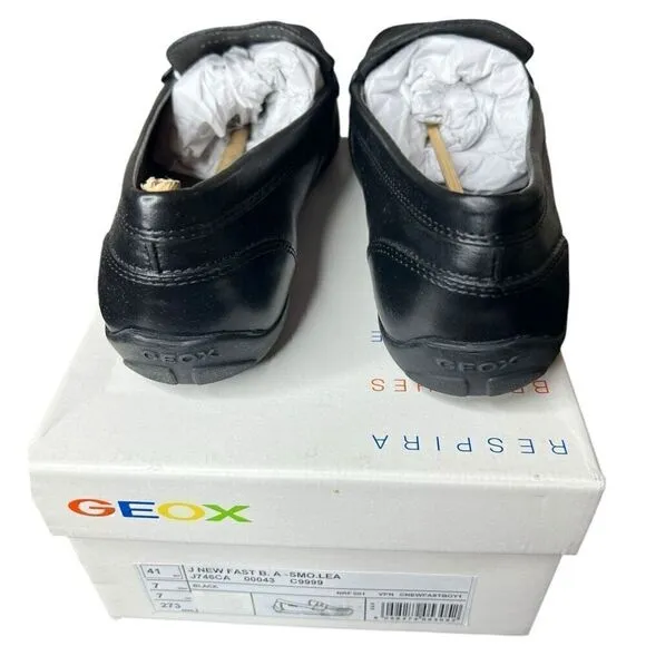 NEW Geox Boys' Penny Loafers Black Size 41C EU / 7C US (Big Kid)
