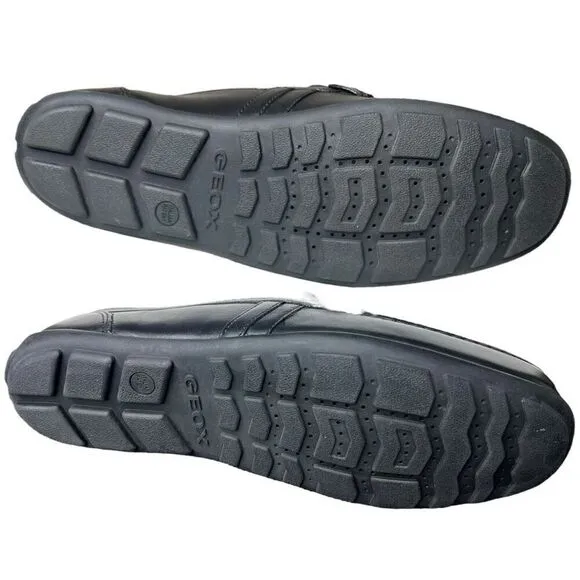 NEW Geox Boys' Penny Loafers Black Size 41C EU / 7C US (Big Kid)
