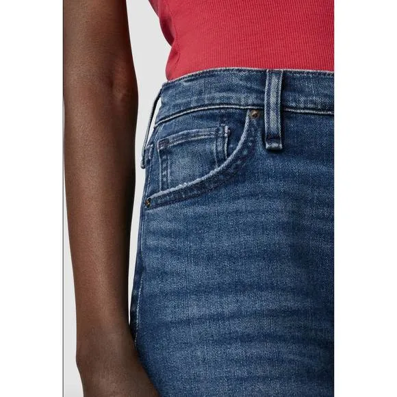 NEW HUDSON women's remi high rise straight ankle jeans in deep dive