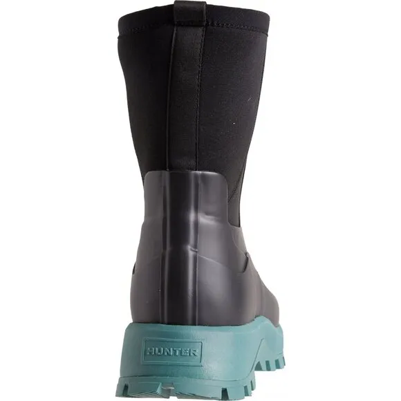 new Hunter‎ City Explorer Short Rain Boots  Waterproof  Black/Teal Temp0 (252)