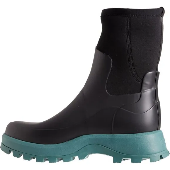 new Hunter‎ City Explorer Short Rain Boots  Waterproof  Black/Teal Temp0 (252)